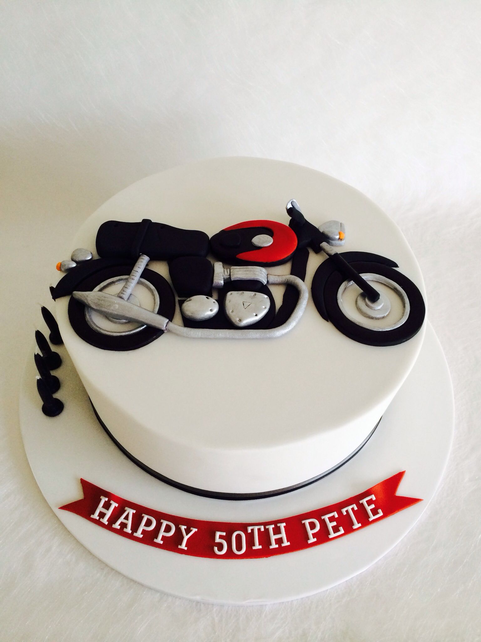 Adorable Motorbike Cake for a Little Boy's Birthday