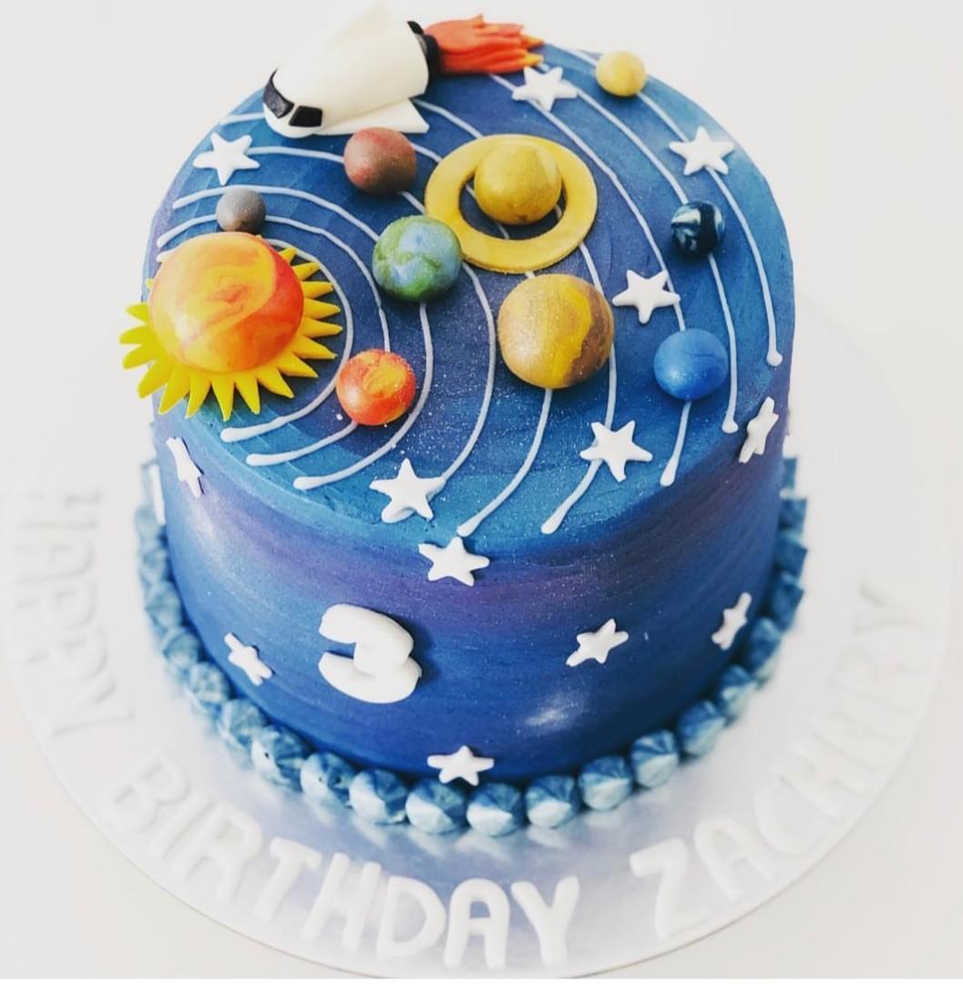 Planets Cake Toppers, Solar System Cake Toppers, Space Birthday Cake,  Galaxy Cake, Boy Birthday Cake, Fondant Planets - Etsy