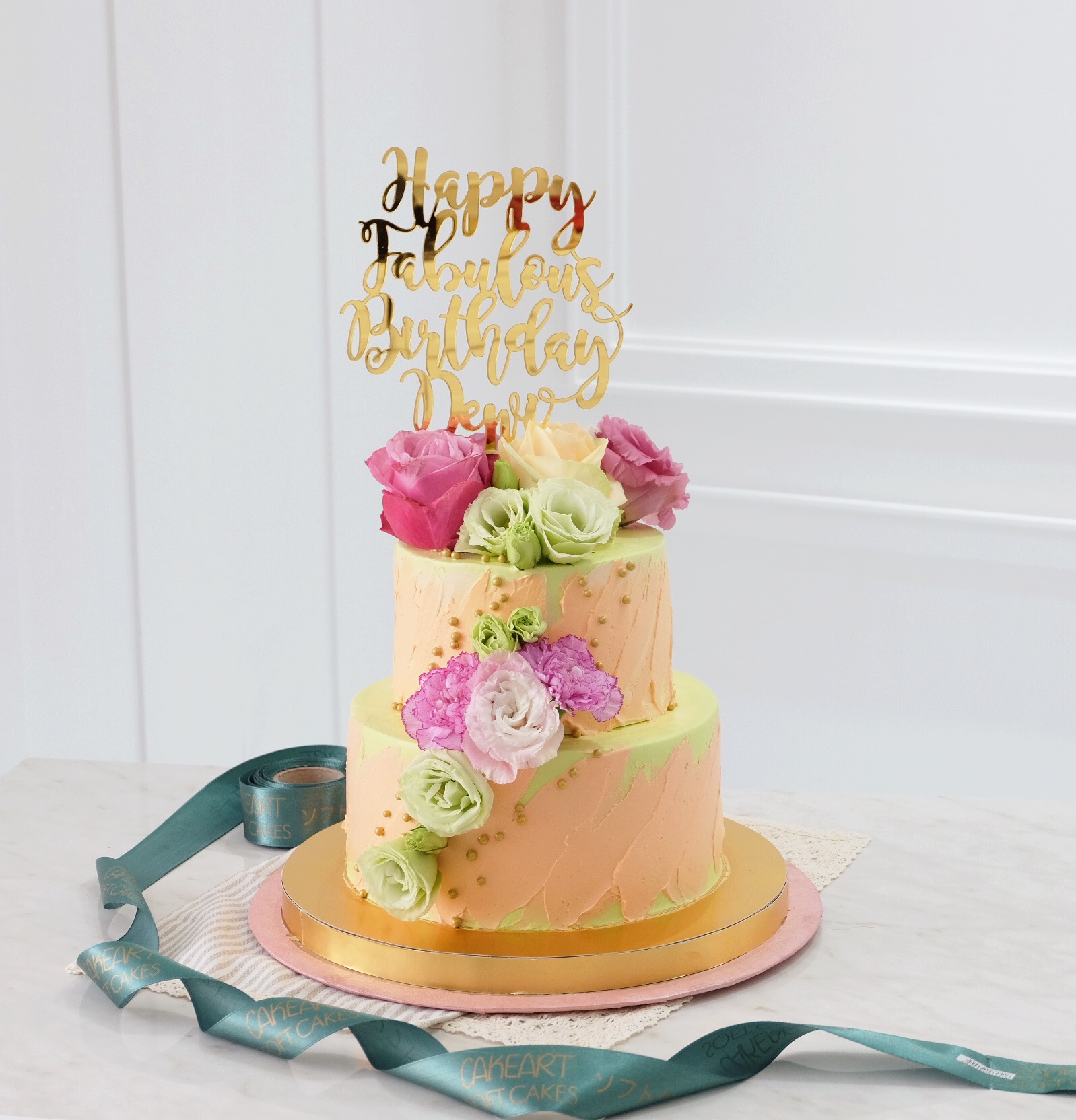 Two Tier Butterscotch Cake - Online flowers delivery to moradabad