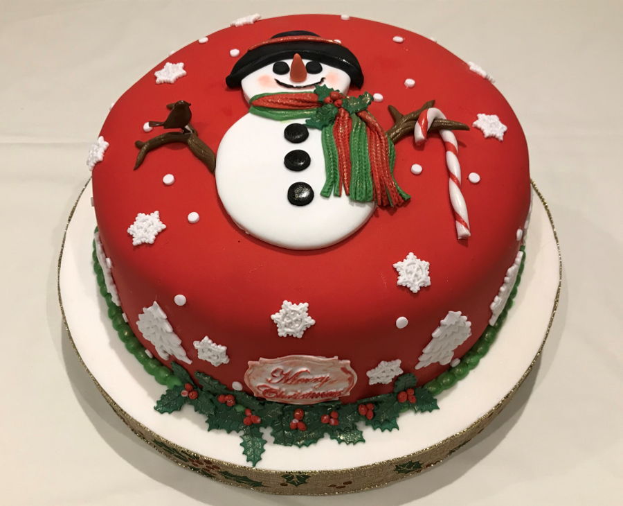 Order Snowman Xmas Cake Online, Price Rs.799 | FlowerAura